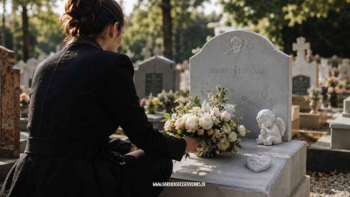 Fleur adaptées à la sépulture d'un enfant